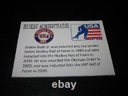 Walter Bush Jr Signed Autographed Custom Cut USA Hockey Card 1/1 Rare-deceased