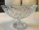 Waterford Crystal Irish Treasures 10.5 Diamond Cut Footed Oval Boat Bowl Signed