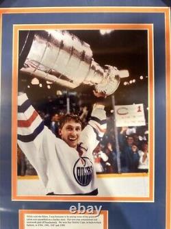 Wayne Gretzky signed autographed cut auto 8x10 photo Oilers collage framed UDA