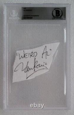 Weird Al Yankovic Signed Slabbed Beckett Bas Coa Music Singer Autographed Cut
