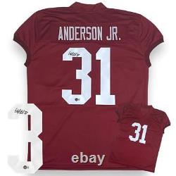 Will Anderson Jr. Autographed SIGNED Game Cut Style Jersey Crimson Beckett