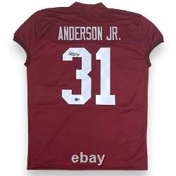 Will Anderson Jr. Autographed SIGNED Game Cut Style Jersey Crimson Beckett