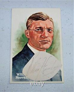 William Harridge Perez Steele Cut Autograph HOF Signed AUTO Postcard MLB Rare