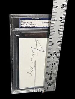 Willie Mays Giants Signed Huge Cut Auto Authentic Autograph Slabbed Psa/dna 10