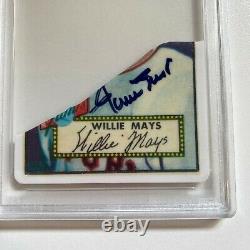 Willie Mays Signed Autographed 1952 Topps Porcelain Baseball Card Cut PSA DNA