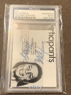 Willie Mays Signed On Cut Card Auto Psa DNA Certified Authentic Signed Autograph