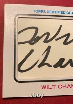 Wilt Chamberlain 1/1 Certified Cut Signature Auto 2022 Topps Heritage Celebrity