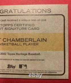 Wilt Chamberlain 1/1 Certified Cut Signature Auto 2022 Topps Heritage Celebrity