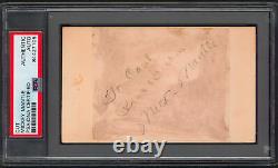Yankees Mickey Mantle Best Wishes Signed 3x3.5 Cut Signature PSA/DNA Slabbed